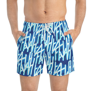 Sapphire Branded Swim Trunks