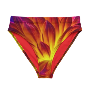 FIRE DAHLIA high-waisted bikini bottom