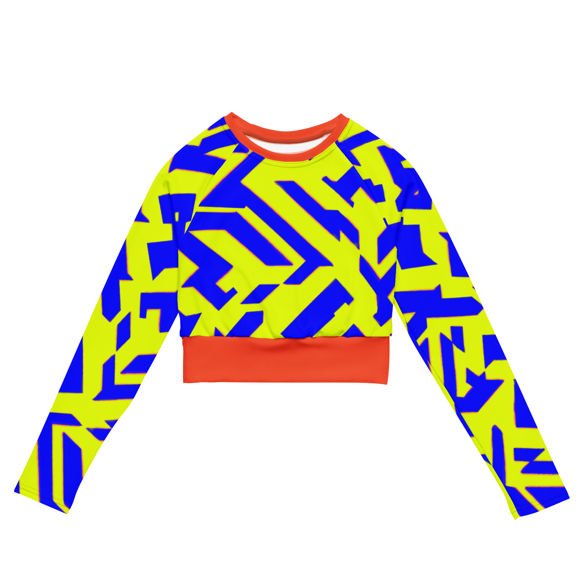 DASH long-sleeve crop (orange contrast)