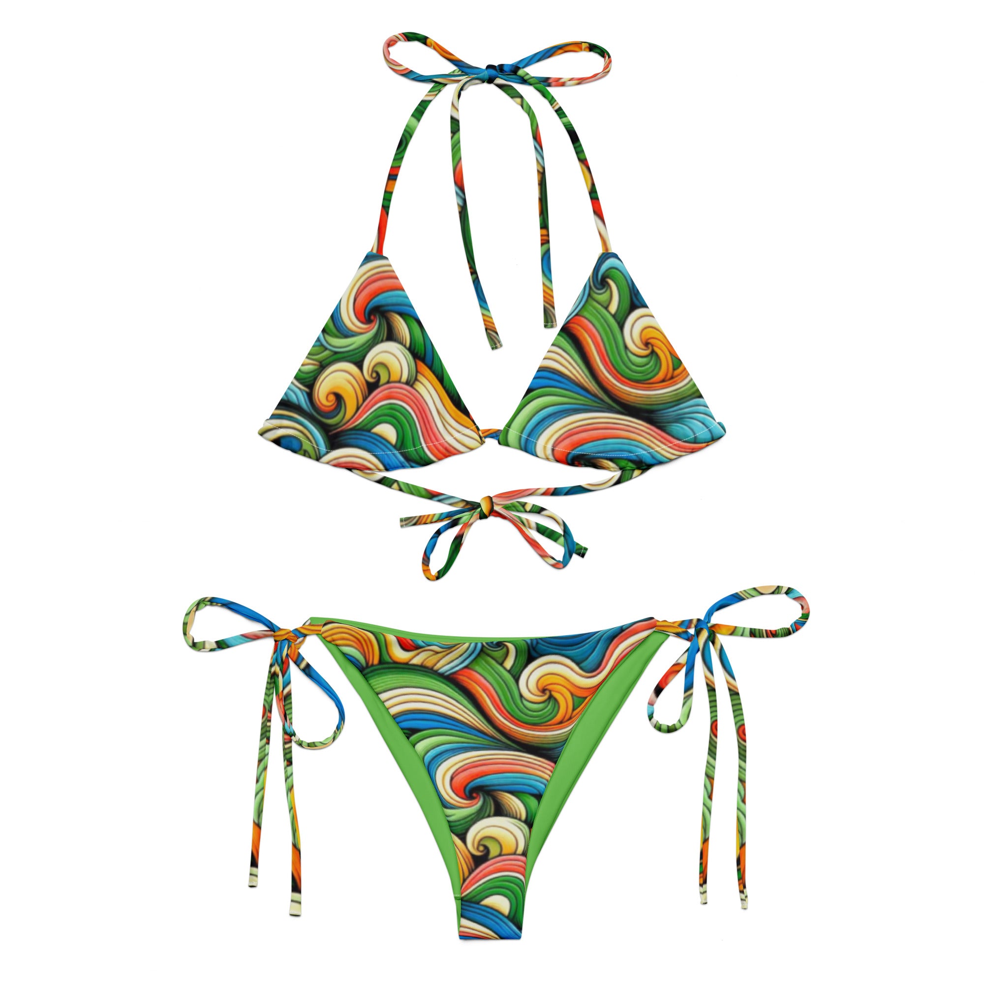 PASTEL SURGE recycled string bikini