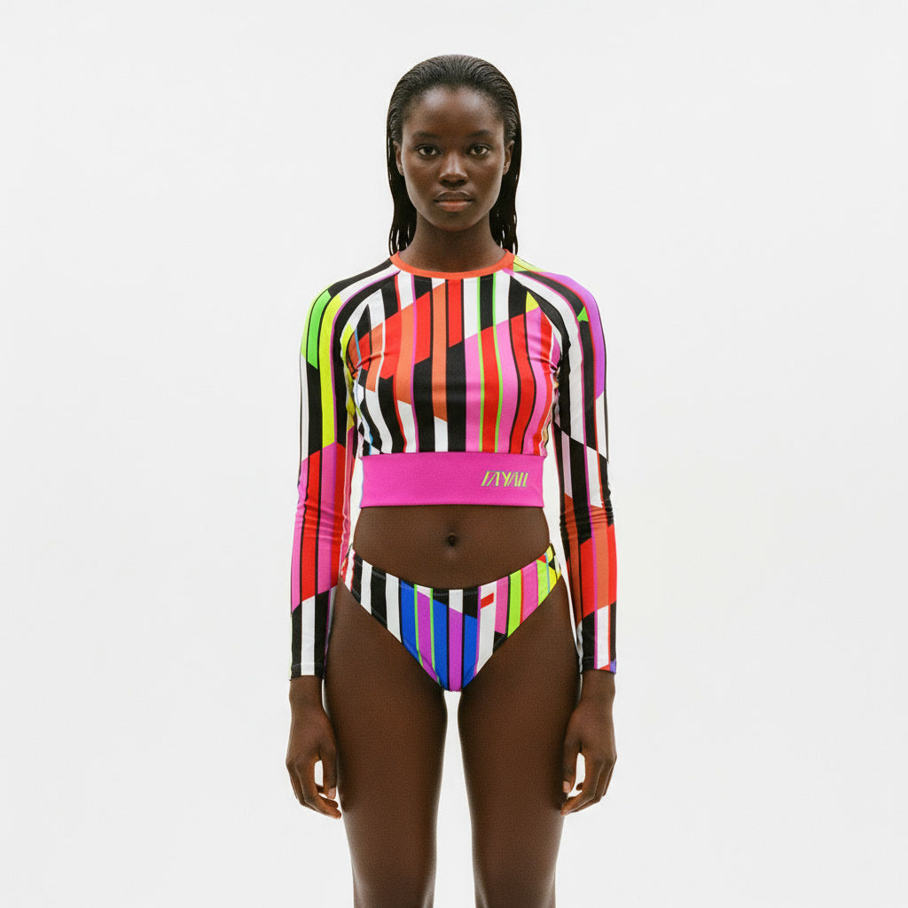 FLINT long-sleeve crop top (ECO & SPF)