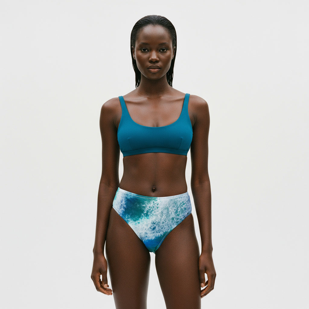 Making Waves high-waisted bikini bottom