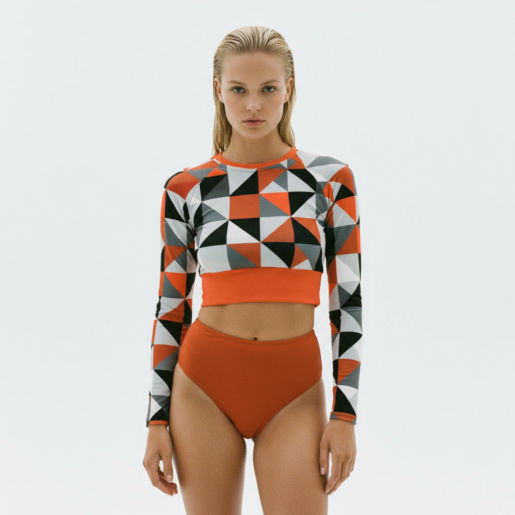 GRIFFIN  long-sleeve crop top
