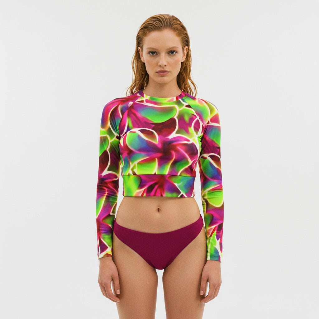 GLOW PETALS long-sleeve crop