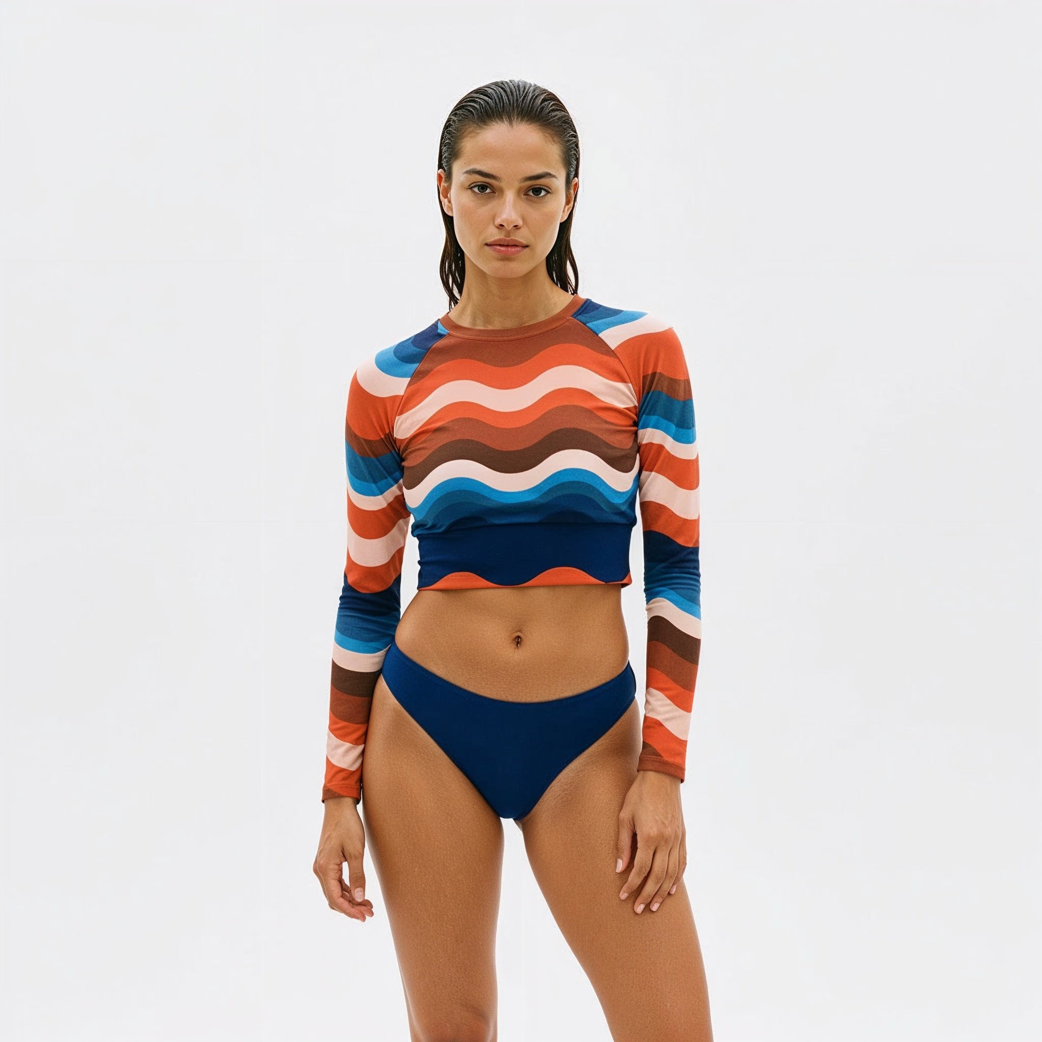 OSAN long-sleeve crop top