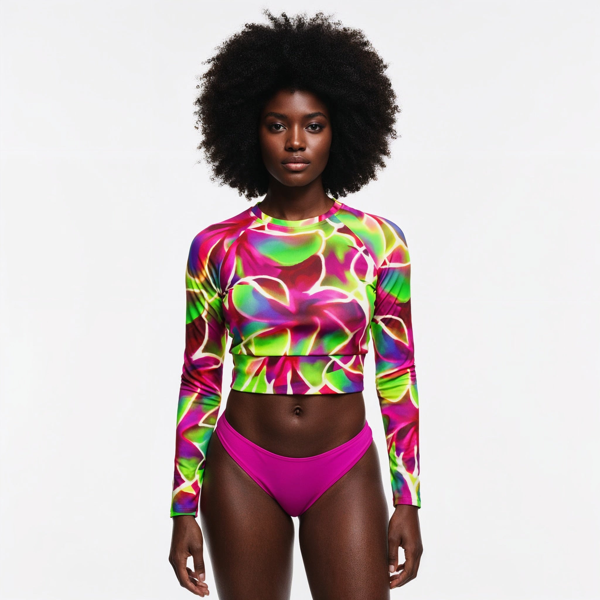 GLOW PETALS long-sleeve crop