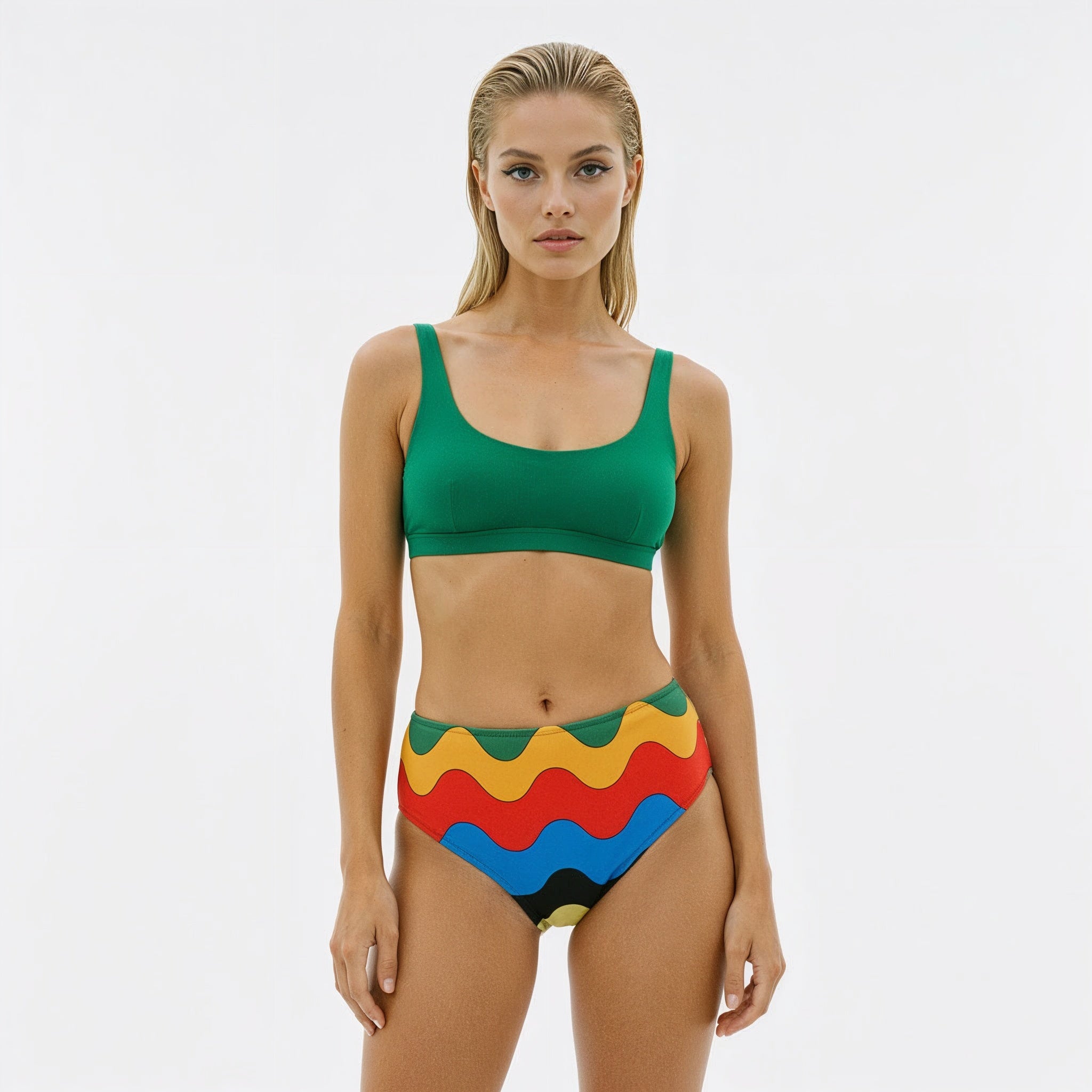 TIDAL ECO/SPF 50+ HIGH WAISTED BIKINI BOTTOM