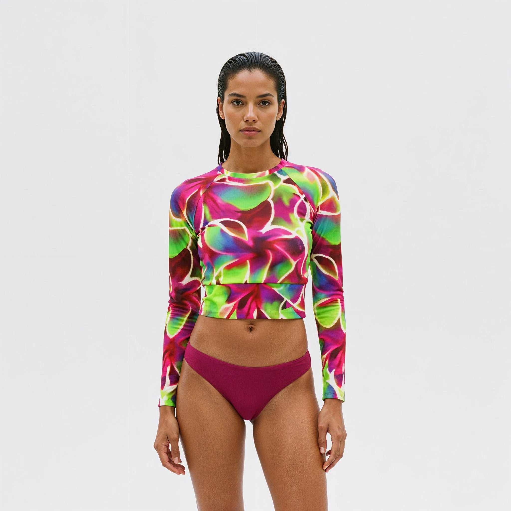 GLOW PETALS long-sleeve crop