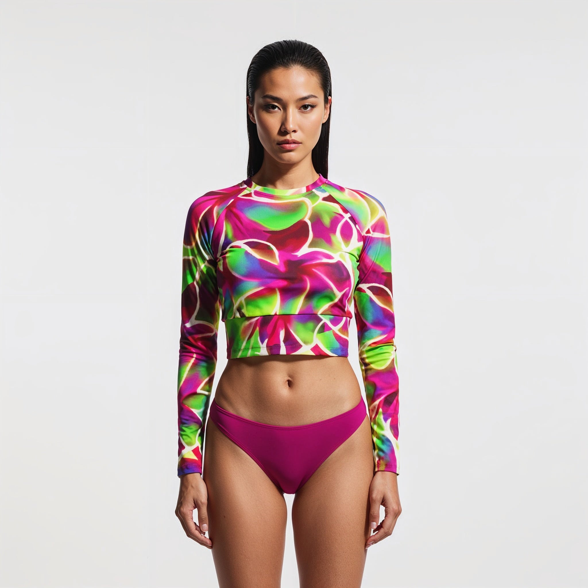 GLOW PETALS long-sleeve crop