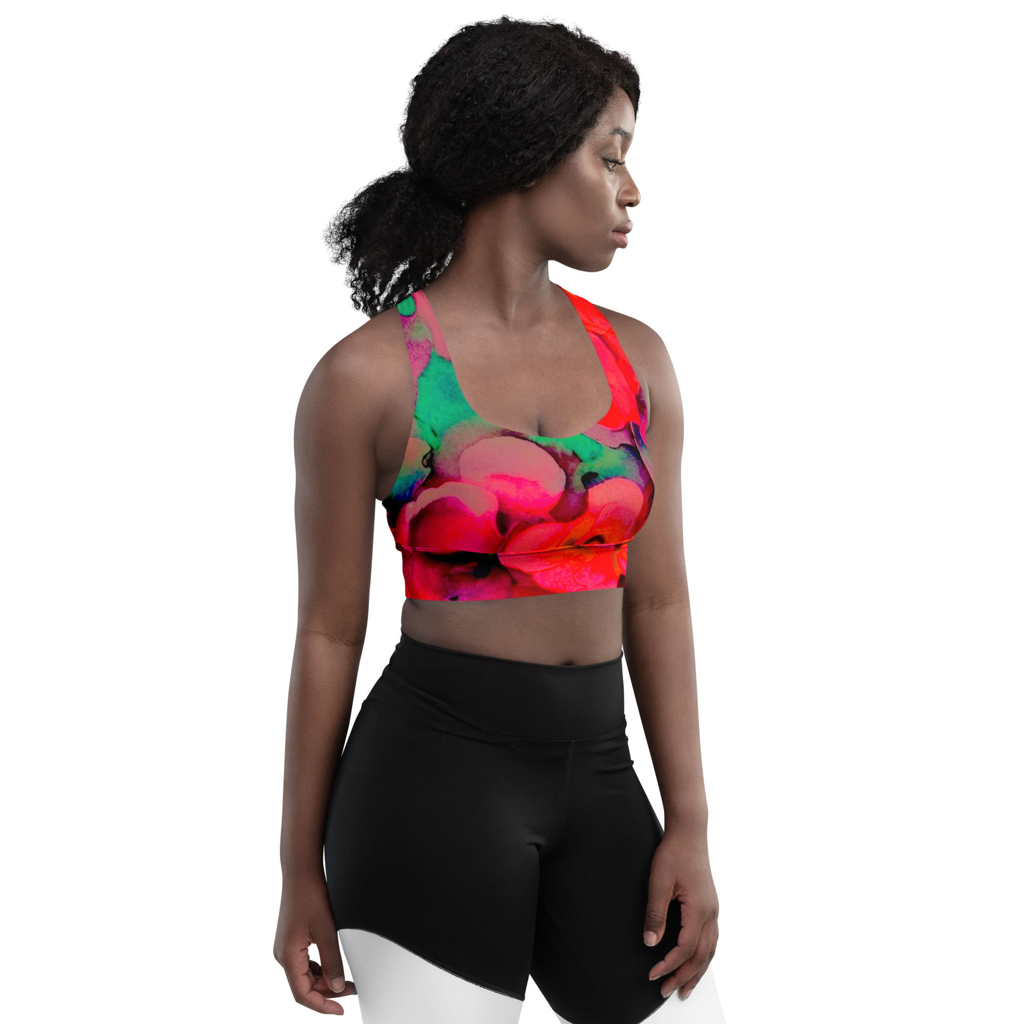 Longline supprotive Bikini top