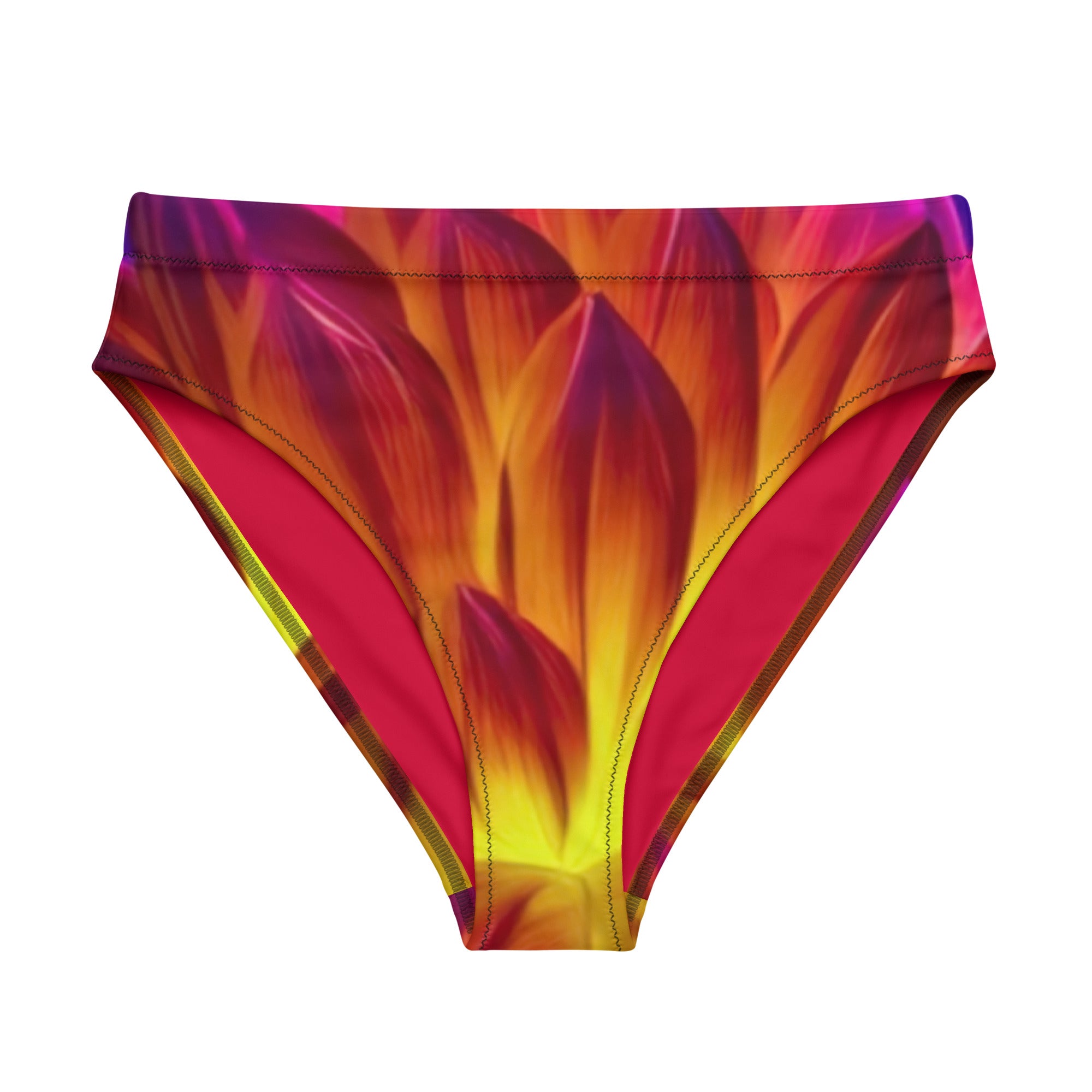 Recycled high-waisted bikini bottom