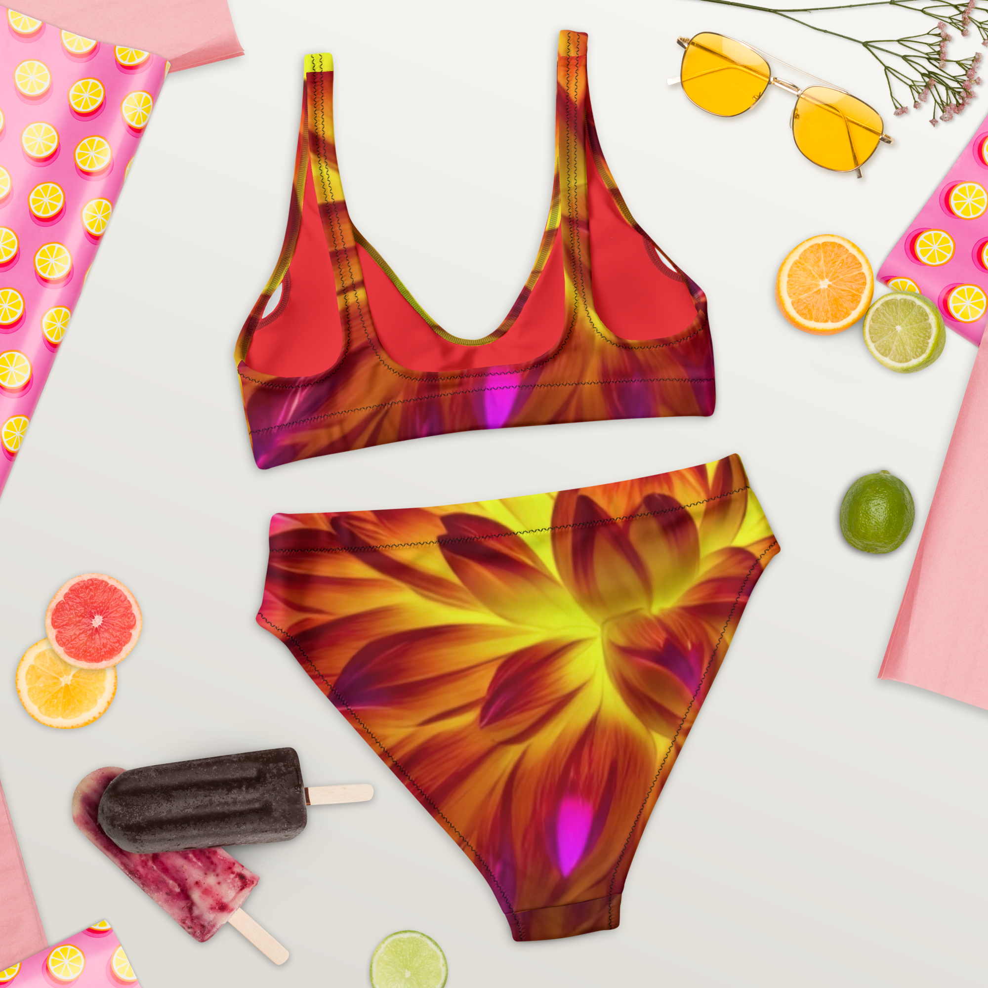 Recycled high-waisted bikini