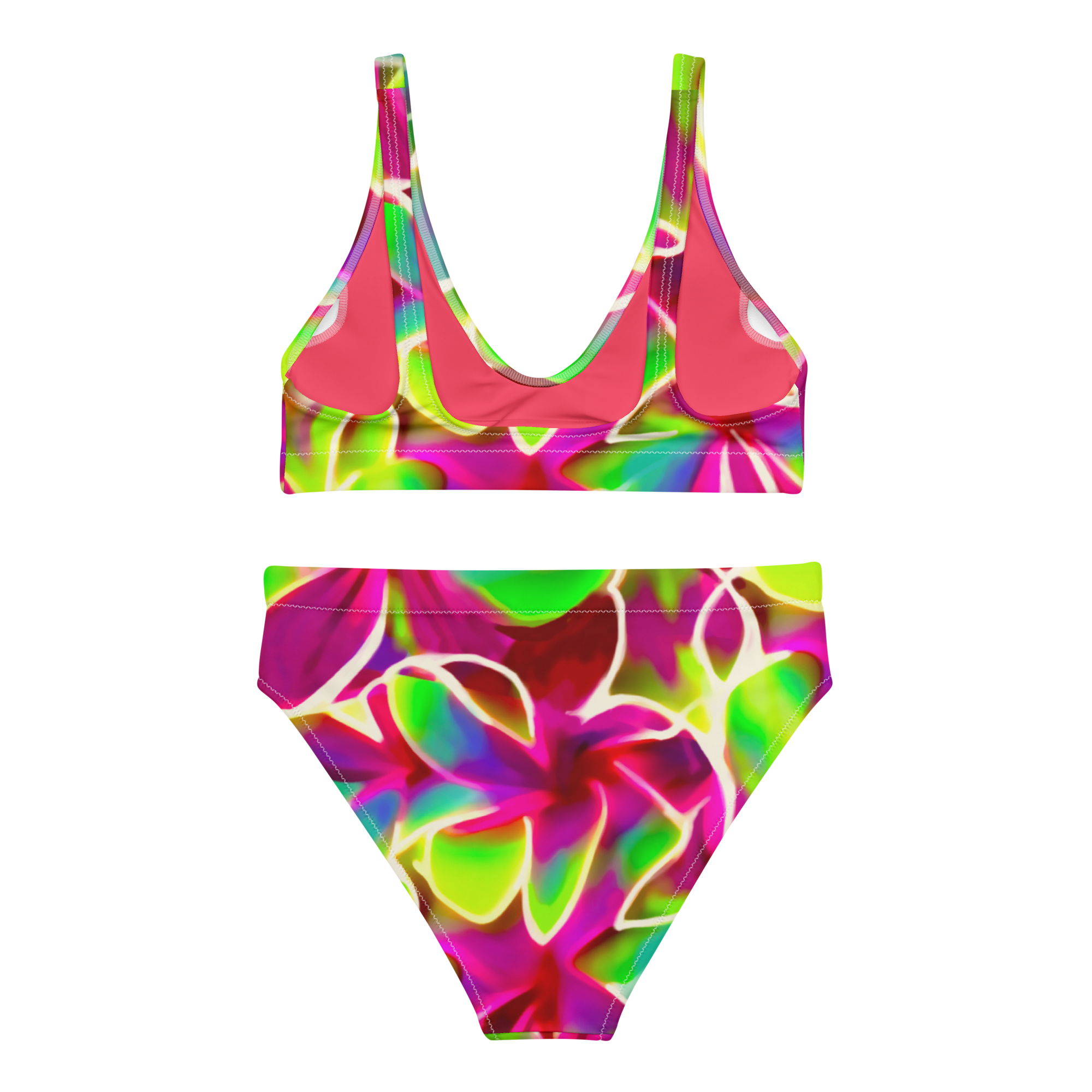 GLOW PETALS high-waisted bikini