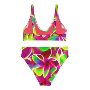 GLOW PETALS high-waisted bikini