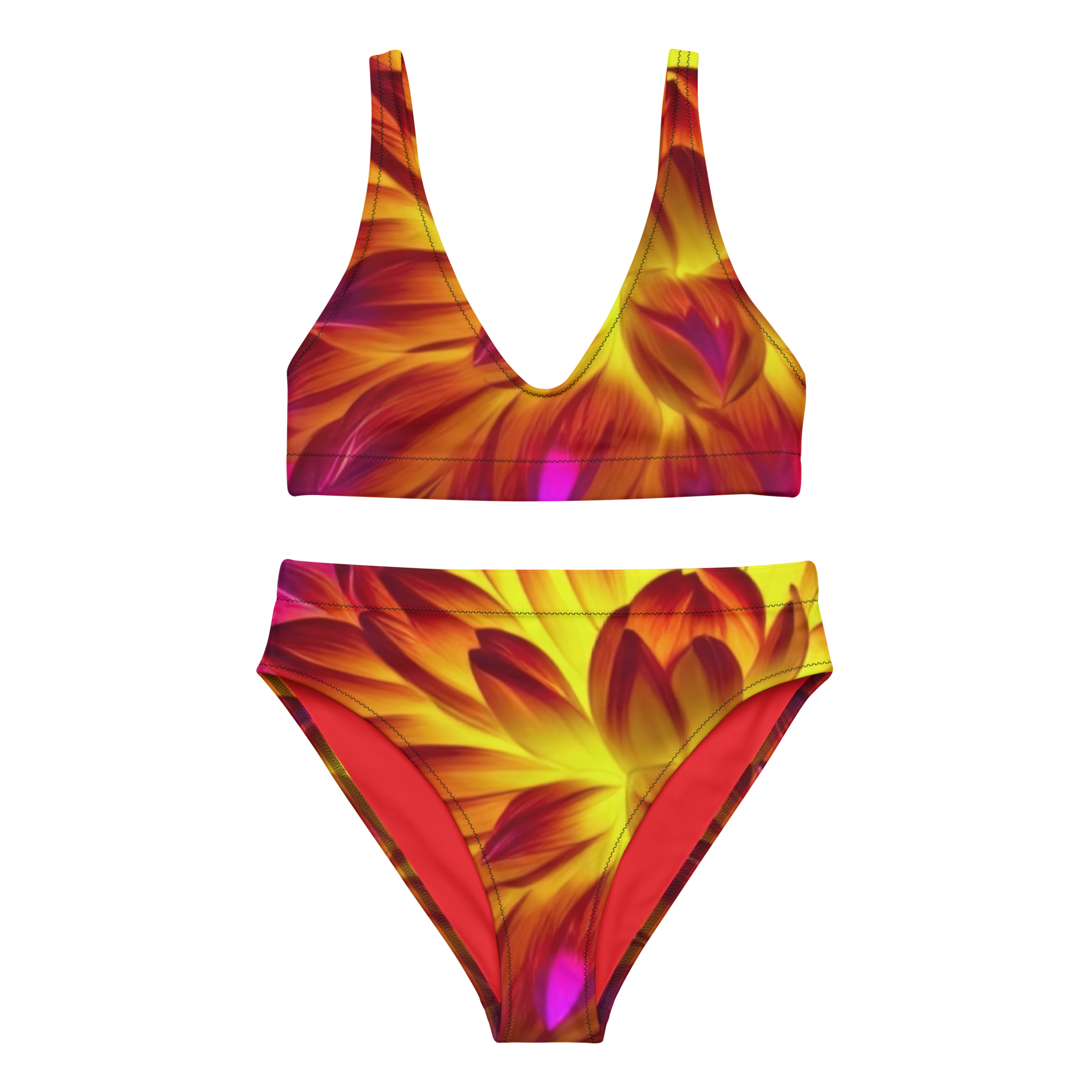 Recycled high-waisted bikini