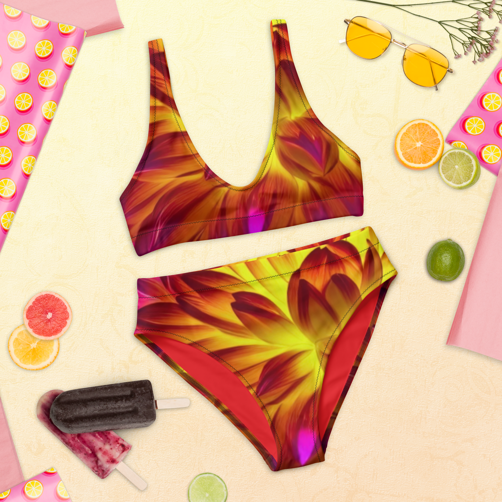 Recycled high-waisted bikini