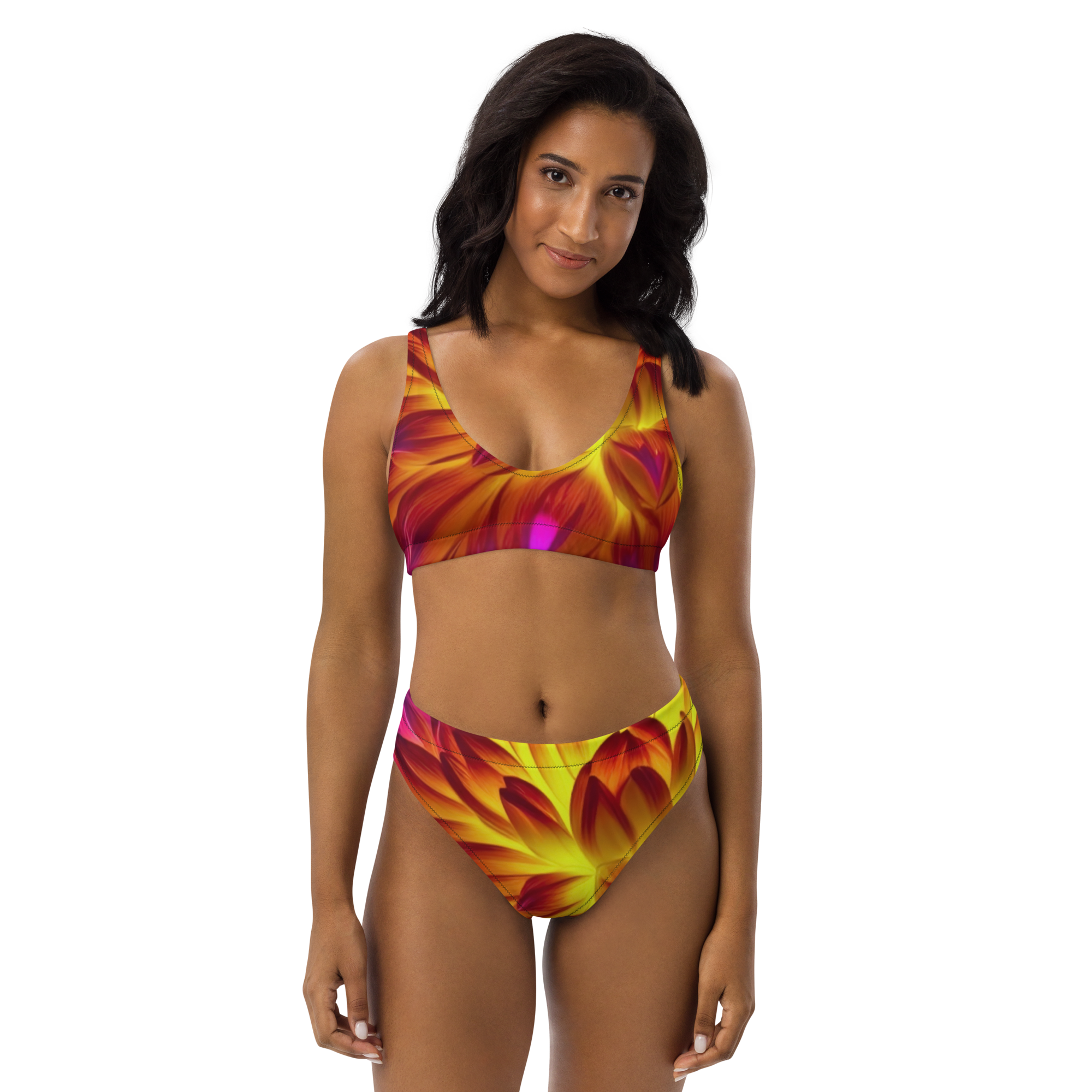 Recycled high-waisted bikini