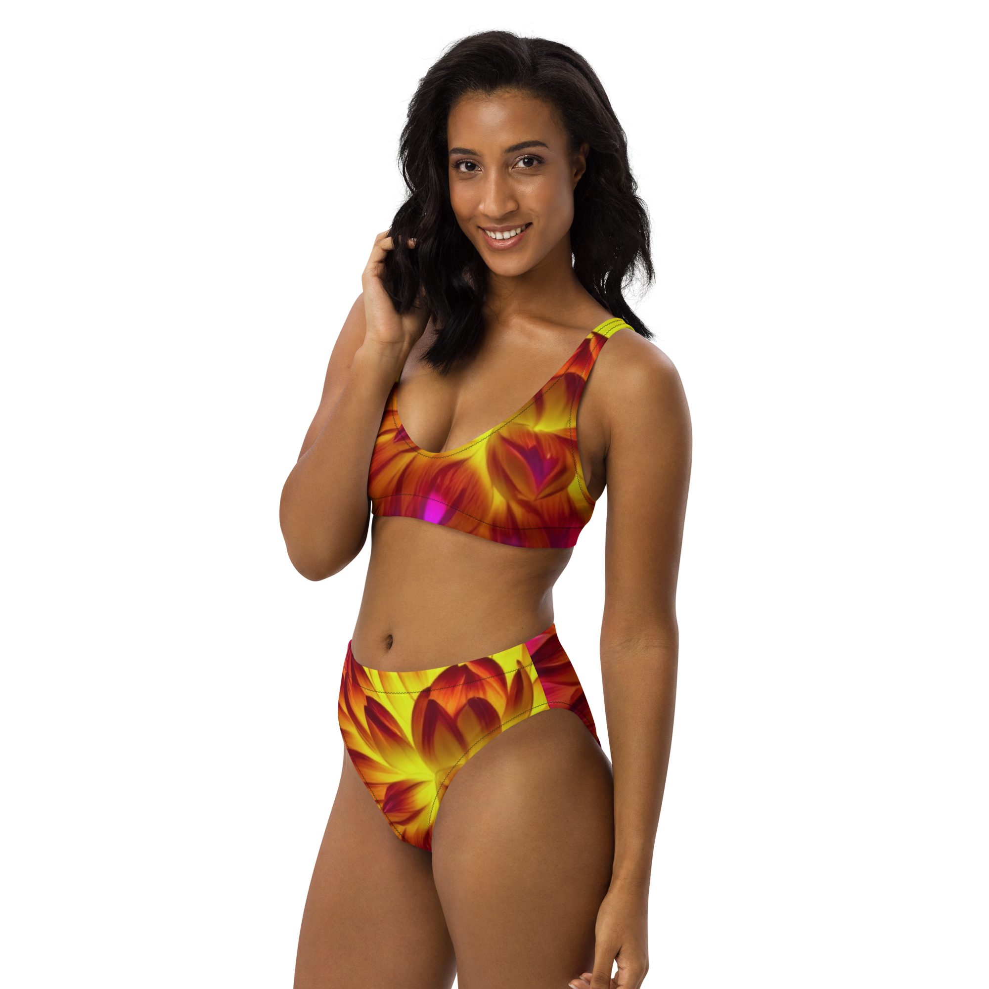 Recycled high-waisted bikini