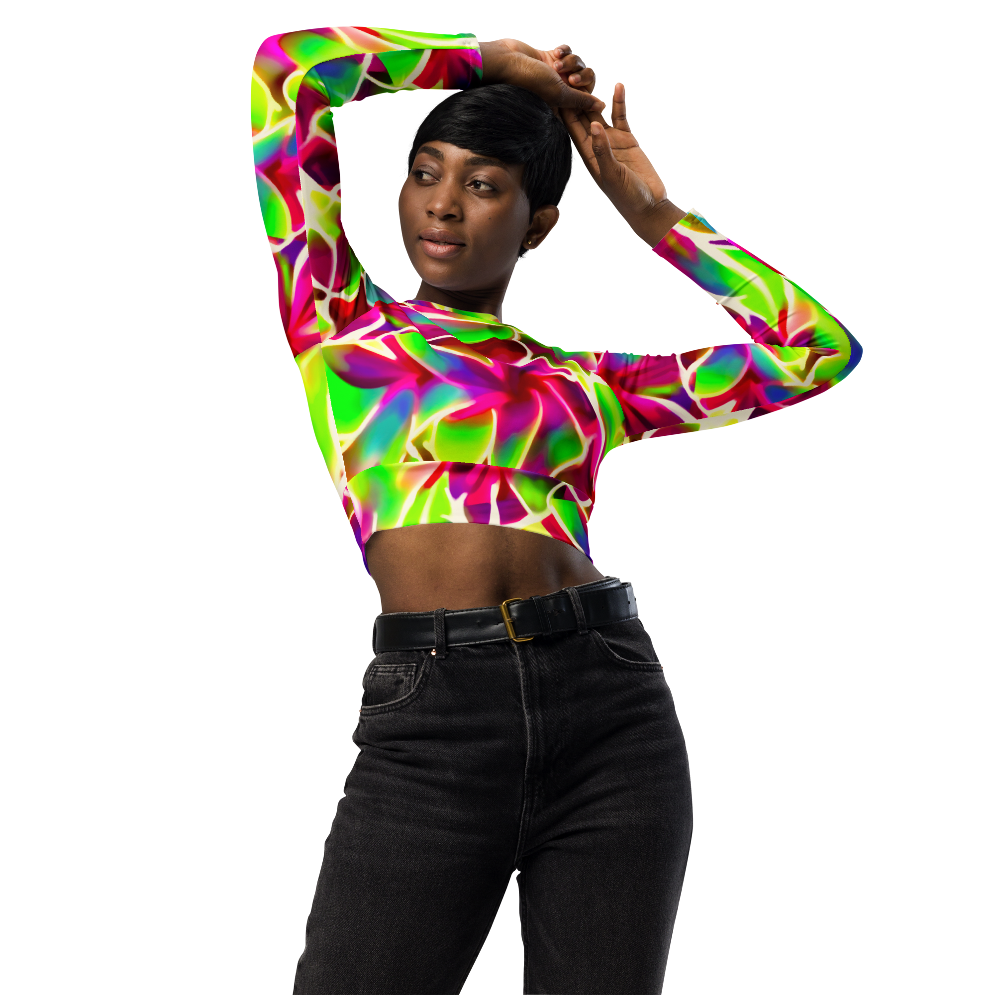 GLOW PETALS long-sleeve crop