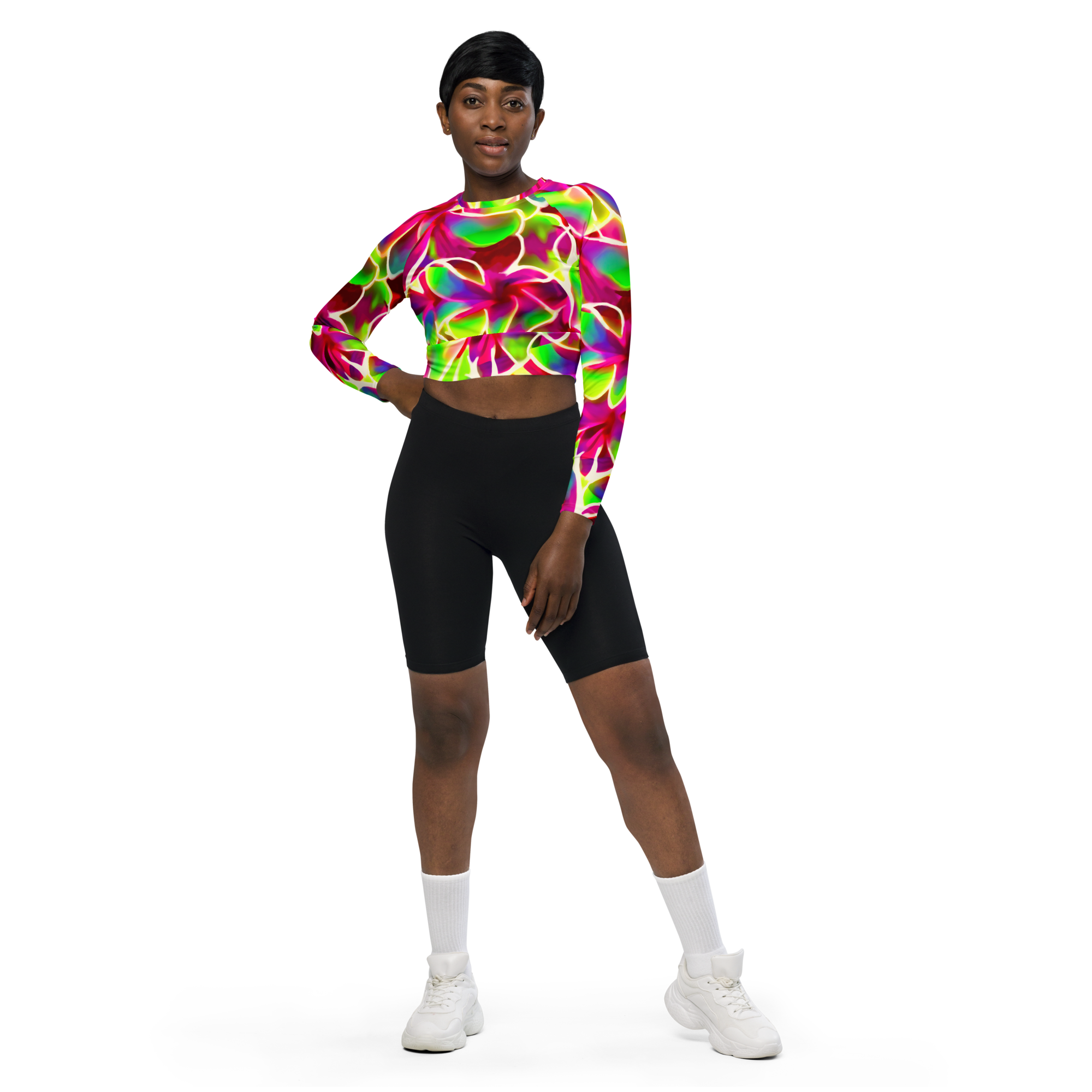 GLOW PETALS long-sleeve crop